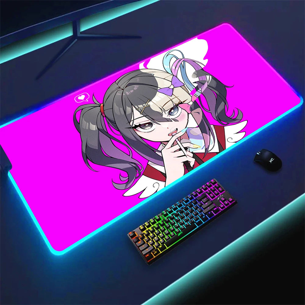 Extended RGB Gaming Mouse Mat with LED Lighting Extra Large Waterproof Non Slip Rubber Surface