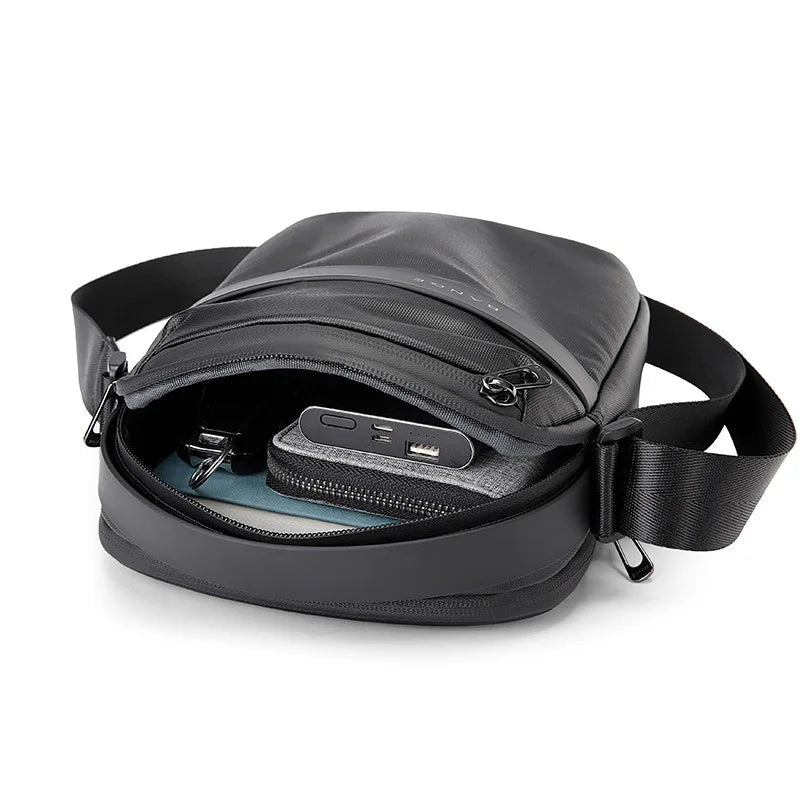 Water Resistant Large Capacity Men’s Shoulder Bag for 11 Inch Tablet Travel Crossbody Messenger