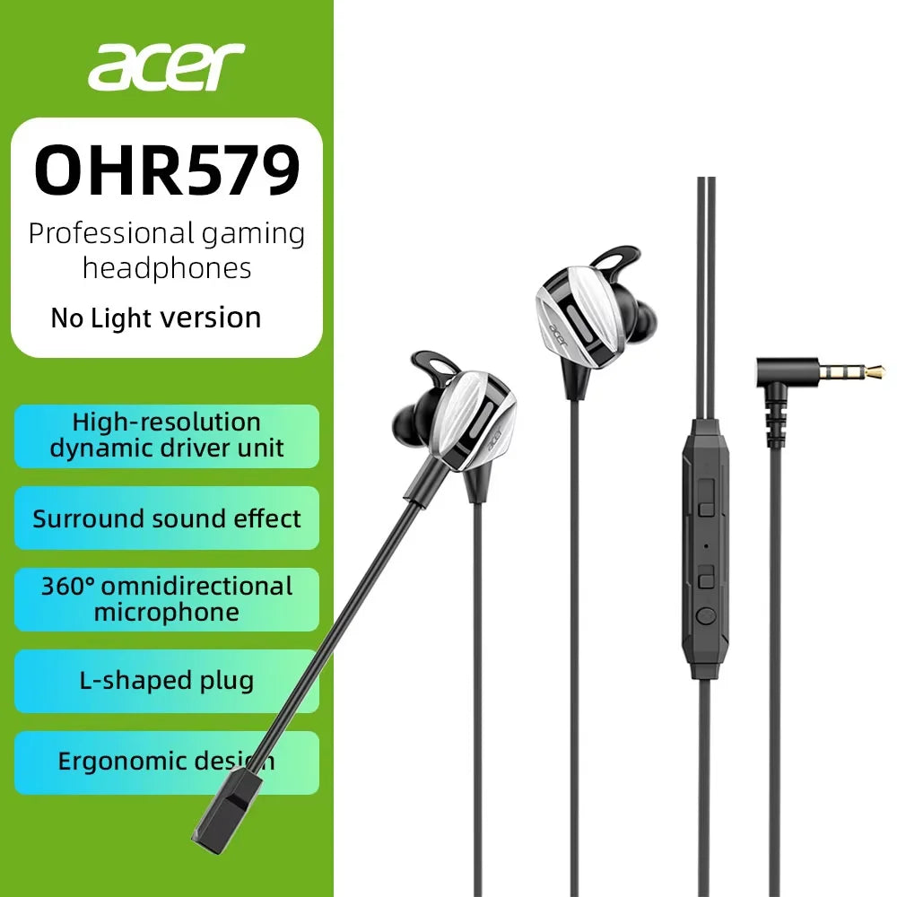 Premium Wired Gaming Earbuds with Microphone for PC Console and Mobile Devices