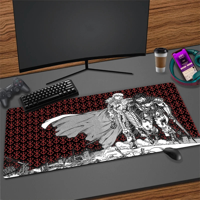 XXL Non-slip Rubber Mouse Mat for Gaming and Office | Extra Large Desk Pad with Stitched Edges