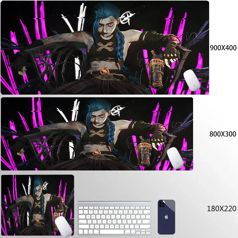 XXL Extended Gaming Mouse Mat with Anti-slip Rubber Base, Durable Edge, Desk Protection 90x40cm