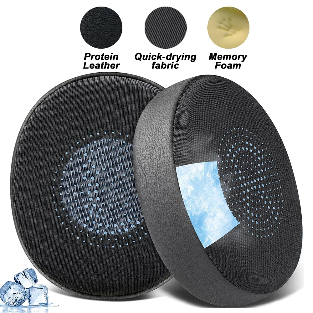 Memory Foam Replacement Earpads for Jabra Evolve2 65 40 Elite 45h Headphones Compatible Cushions