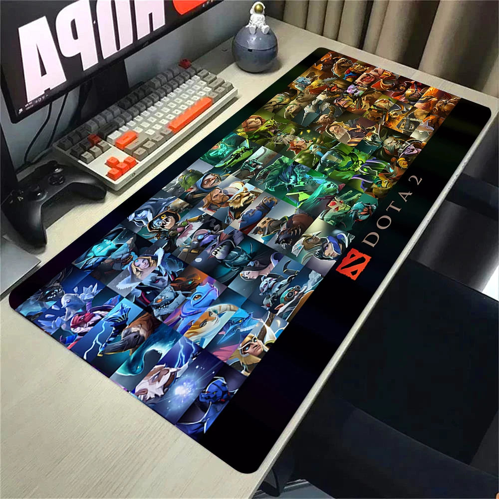 XXL Non-slip Rubber Gaming Mouse Pad with Stitched Edges for Desk and Keyboard 90x40cm