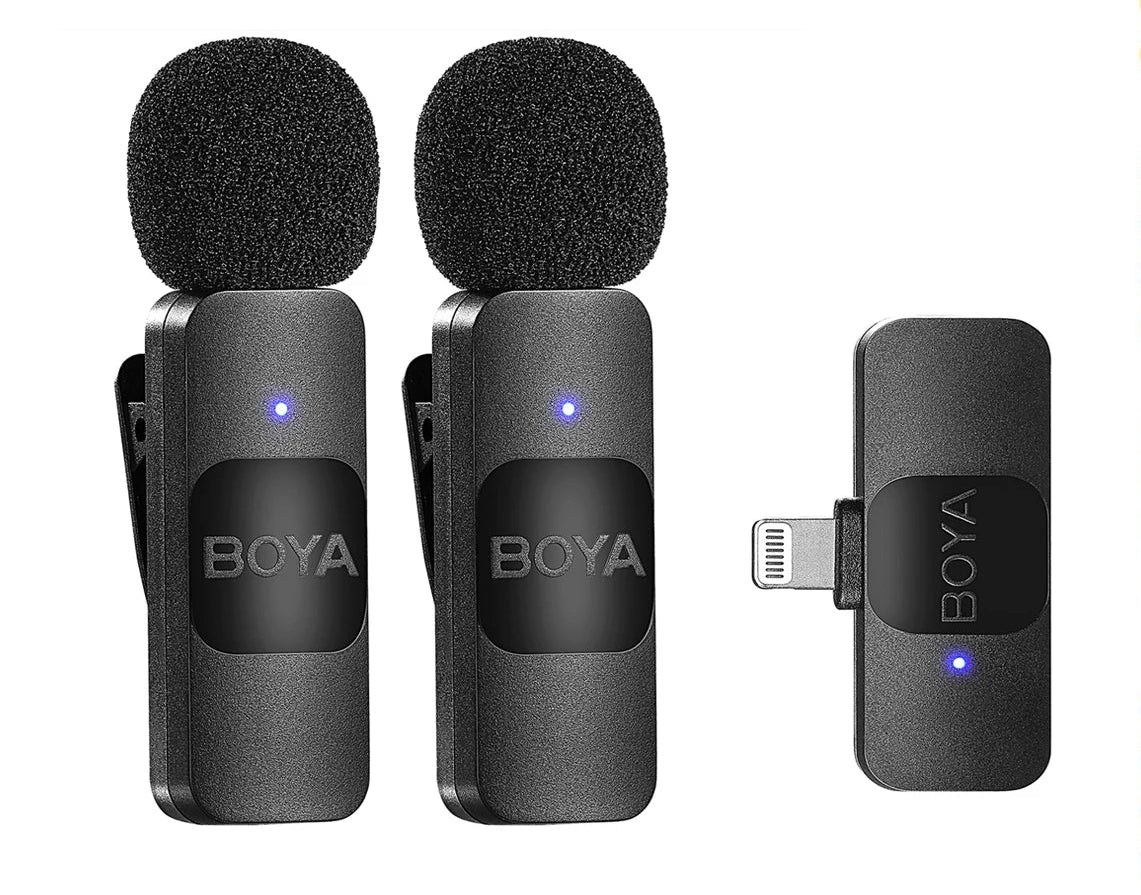 Wireless Lavalier Microphone for iPhone Android USB-C Live Streaming Vlogging Interviews Gaming Pro