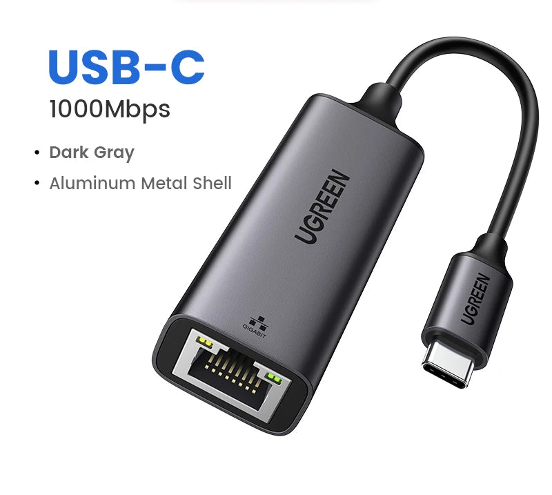 USB 3.0 to Ethernet Adapter Gigabit RJ45 LAN Network Card for PC Laptop Nintendo Switch