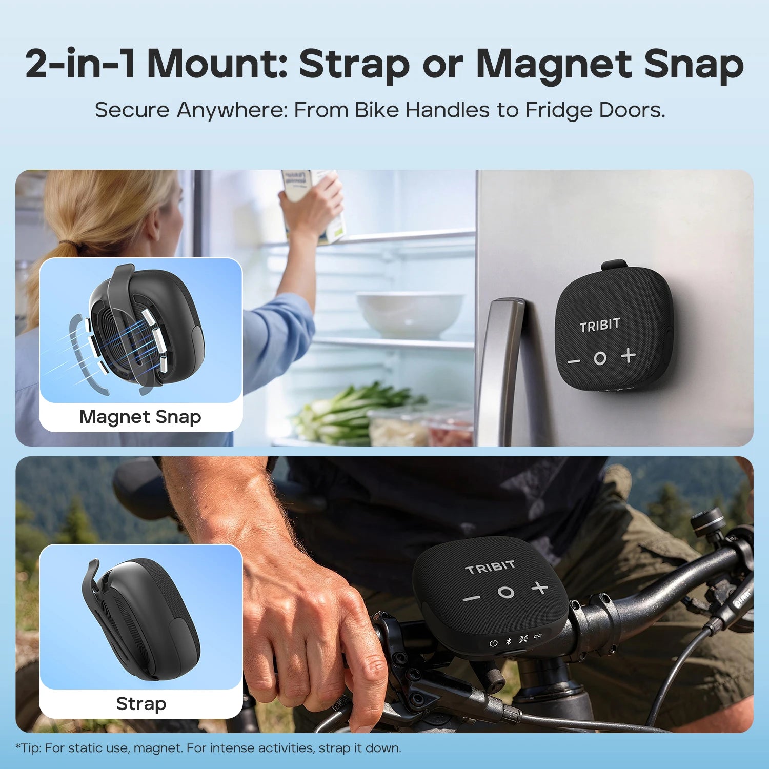 Portable Bluetooth Speaker 13W Waterproof with 24H Playtime Extra Bass for Outdoor Adventures