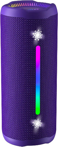 Outdoor Portable Bluetooth Speaker with RGB Lights Powerful Bass and IPX7 Waterproof Design