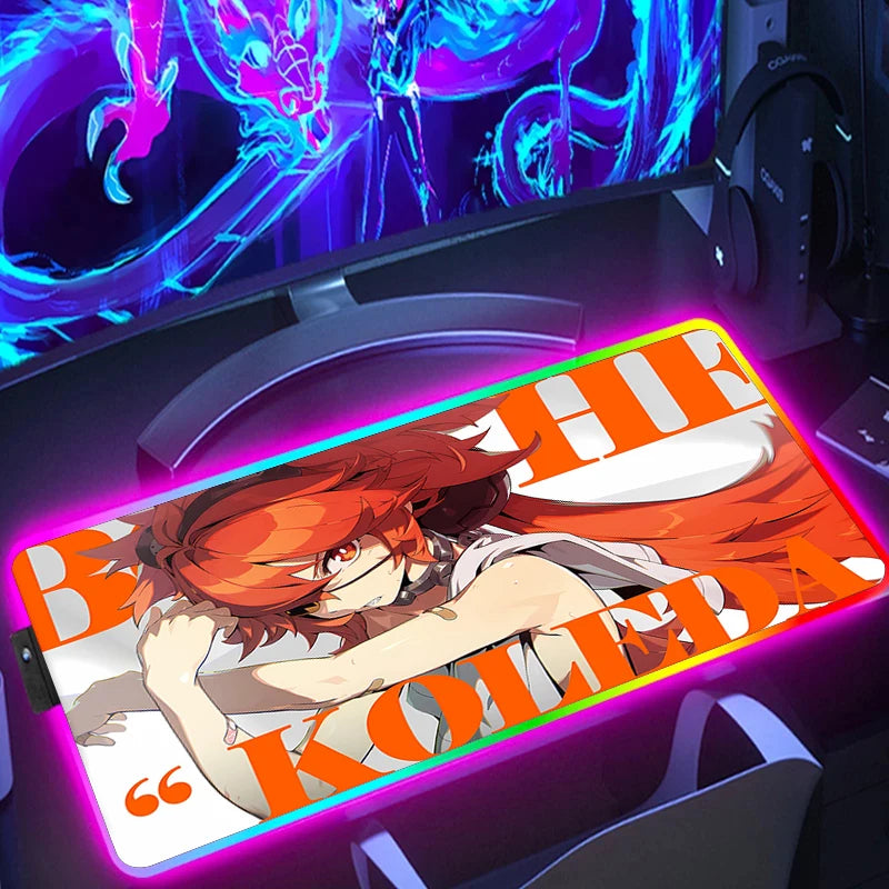 RGB Gaming Mouse Pad XXL with HD Print Non Slip Base Waterproof Rubber Desk Mat for PC Setup