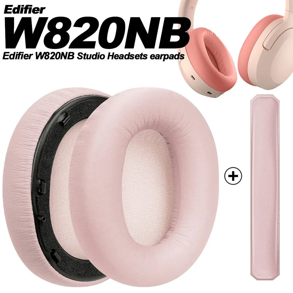 Replacement Premium Protein Leather Memory Foam Earpads for Edifier Over-Ear Headphones
