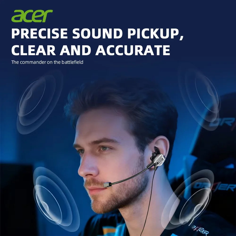 Premium Wired Gaming Earbuds with Microphone for PC Console and Mobile Devices
