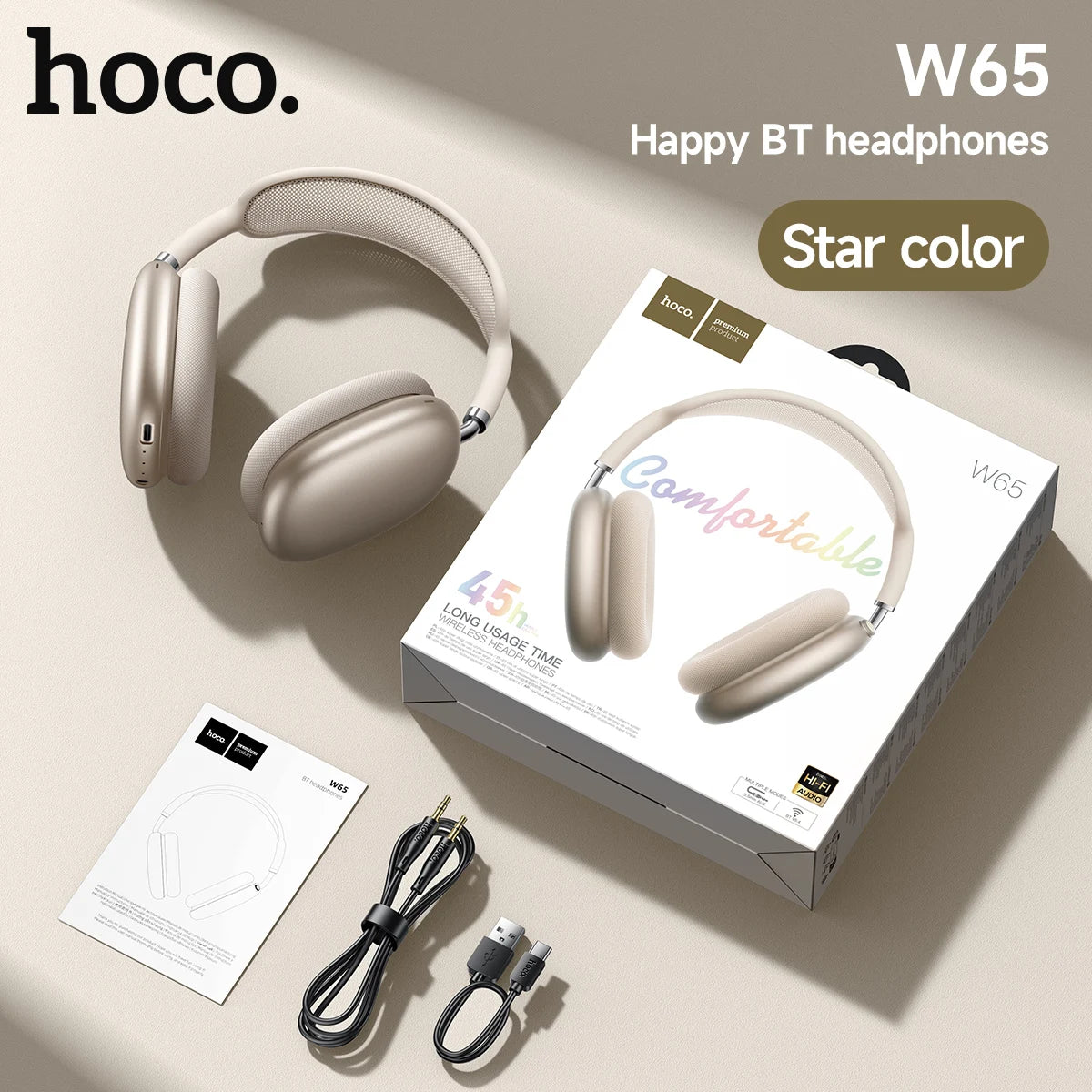Over Ear Wireless Headphones with HiFi Sound, Bluetooth Connectivity and Long Battery Life