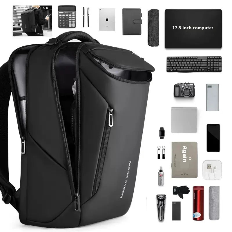 Spacious 17 Inch Laptop Backpack for Travel with Water Resistant Oxford and Organised Compartments