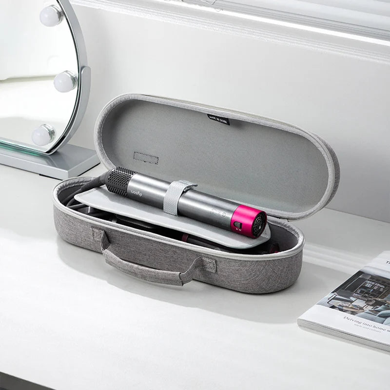 Hard Shell Curling Iron Storage Bag for Hair Styling Tools Travel Case Organiser Box