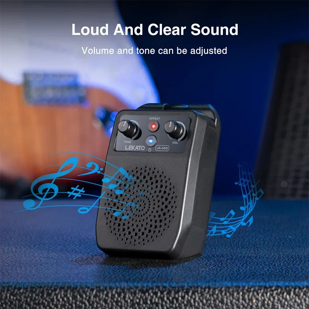 Mini Portable Electric Guitar Amplifier 5W Rechargeable with Bluetooth and Built-in Effects