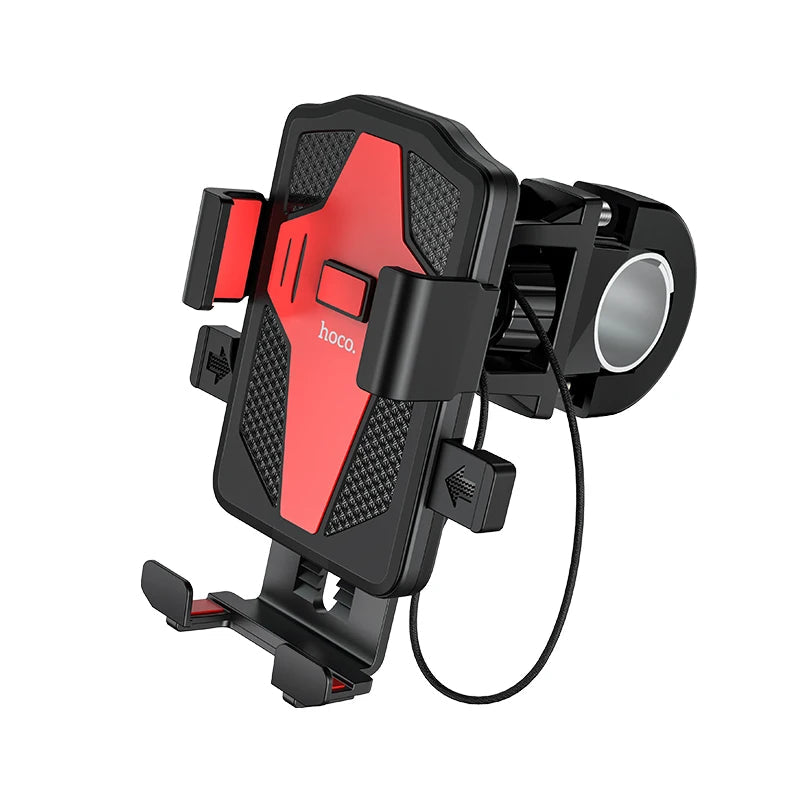 Universal Adjustable Motorcycle and Bicycle Phone Holder for 4.5 to 7 Inch Smartphones Black