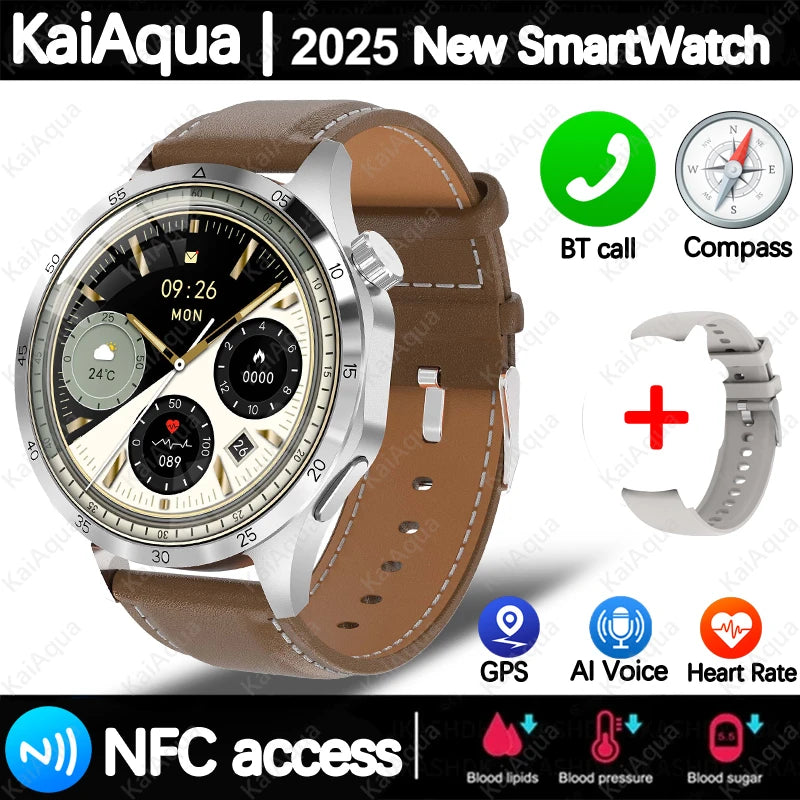 2026 NEW Watch MAX Smartwatch GPS Motion Trajectory HD Screen Bluetooth Call NFC Men Smart Watch Outdoor 100+Sport Watches Men