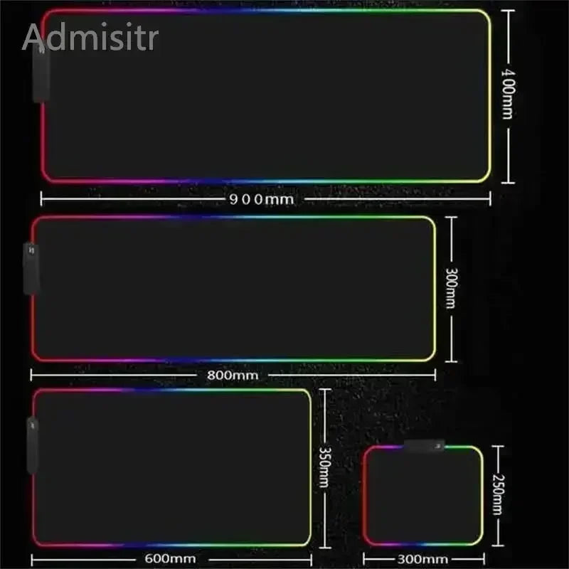 RGB Backlit Gaming Mouse Pad Extra Large Non-Slip Waterproof LED Desk Mat for PC Laptop Keyboard