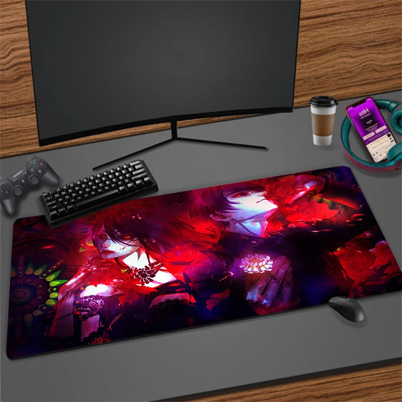 Large Anime Gaming Mouse Pad Non-Slip Rubber Mat for Keyboard and Desk, Multiple Sizes Available