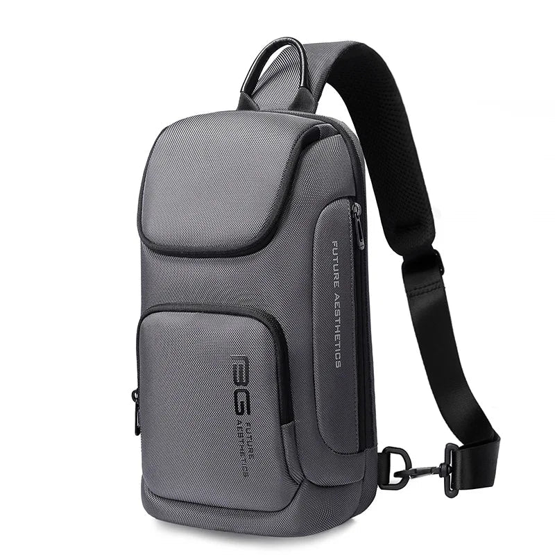 Water Resistant Crossbody Chest Bag for Men and Women with USB Charging Anti-Theft Travel Design