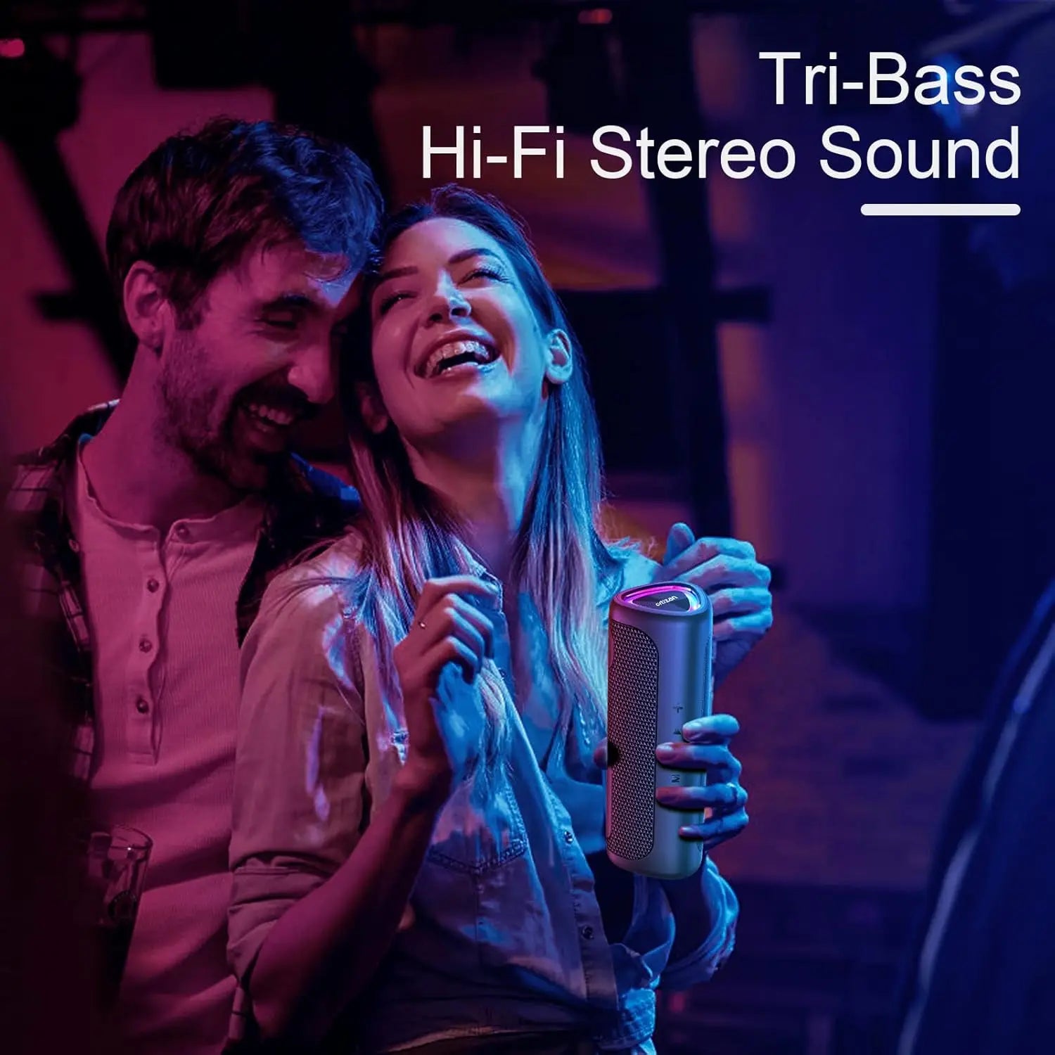 Portable Bluetooth Speaker with Deep Bass, 24W Stereo Sound and IPX7 Waterproof Design