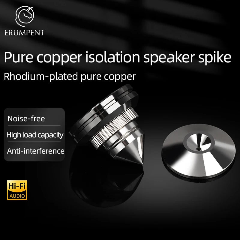 Premium Solid Steel Speaker Isolation Feet and Spike Pads for Amplifiers and CD Players