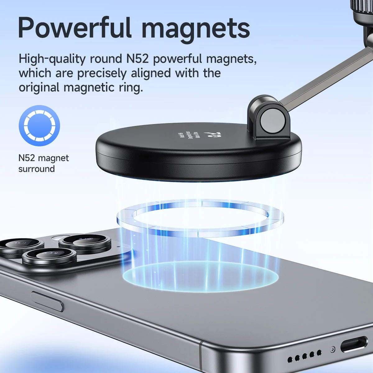 Foldable Vacuum Adsorption Magnetic Car Phone Holder Universal Suction Cup Navigation Mount Stand