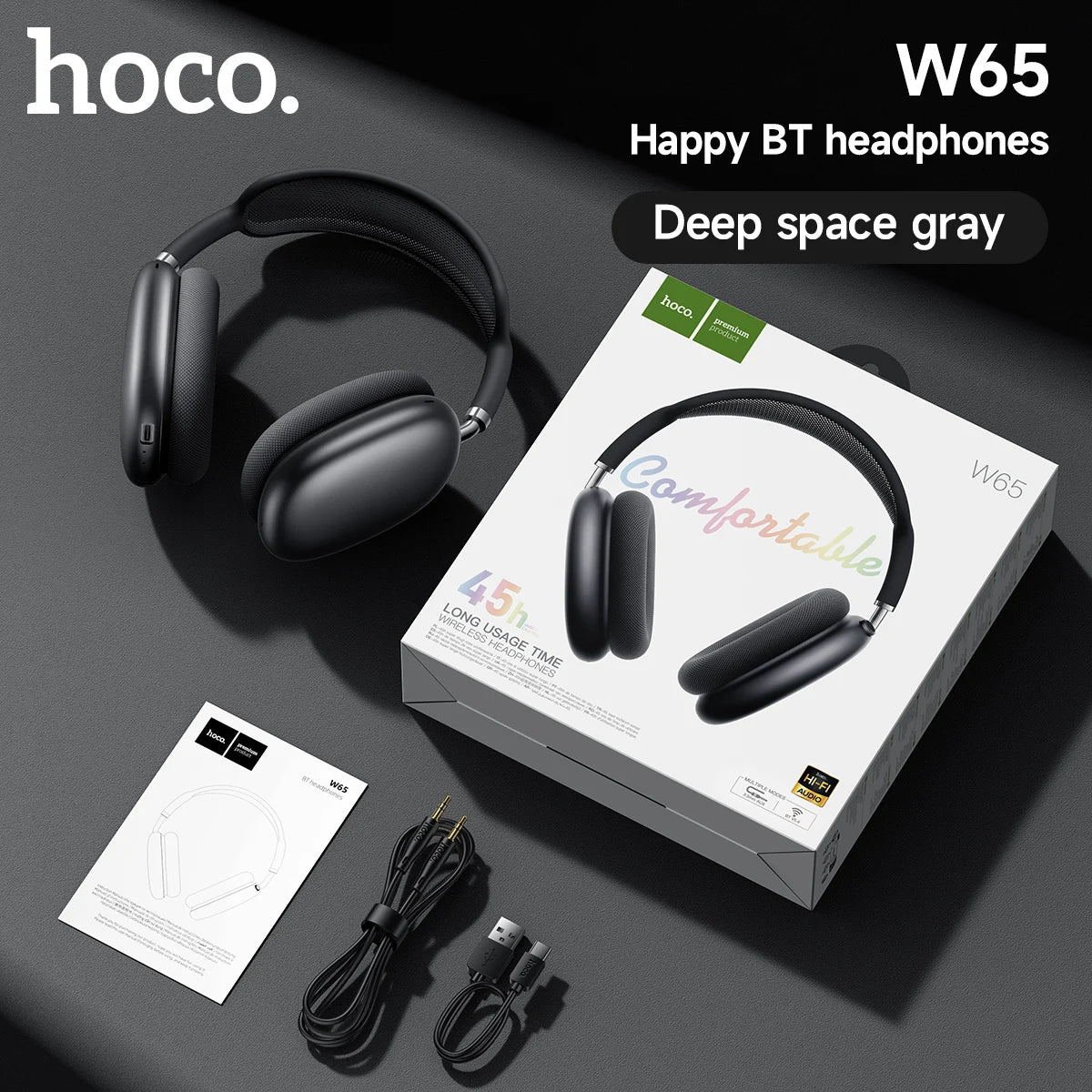 Over Ear Wireless Headphones with HiFi Sound, Bluetooth Connectivity and Long Battery Life