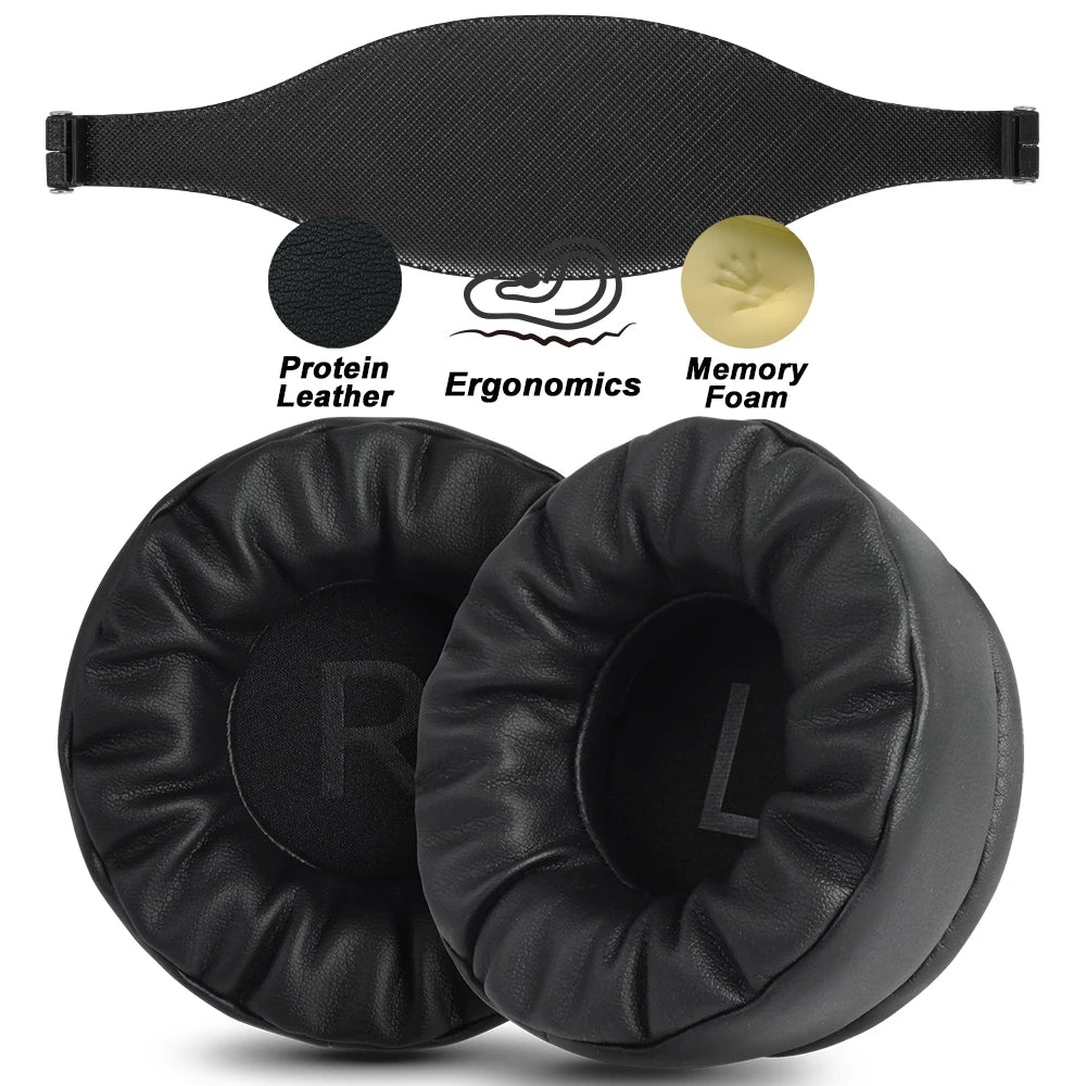 Premium Replacement Ear Pads Protein Leather and Foam for FiiO Over-Ear Headphones FT1 JT7 Series