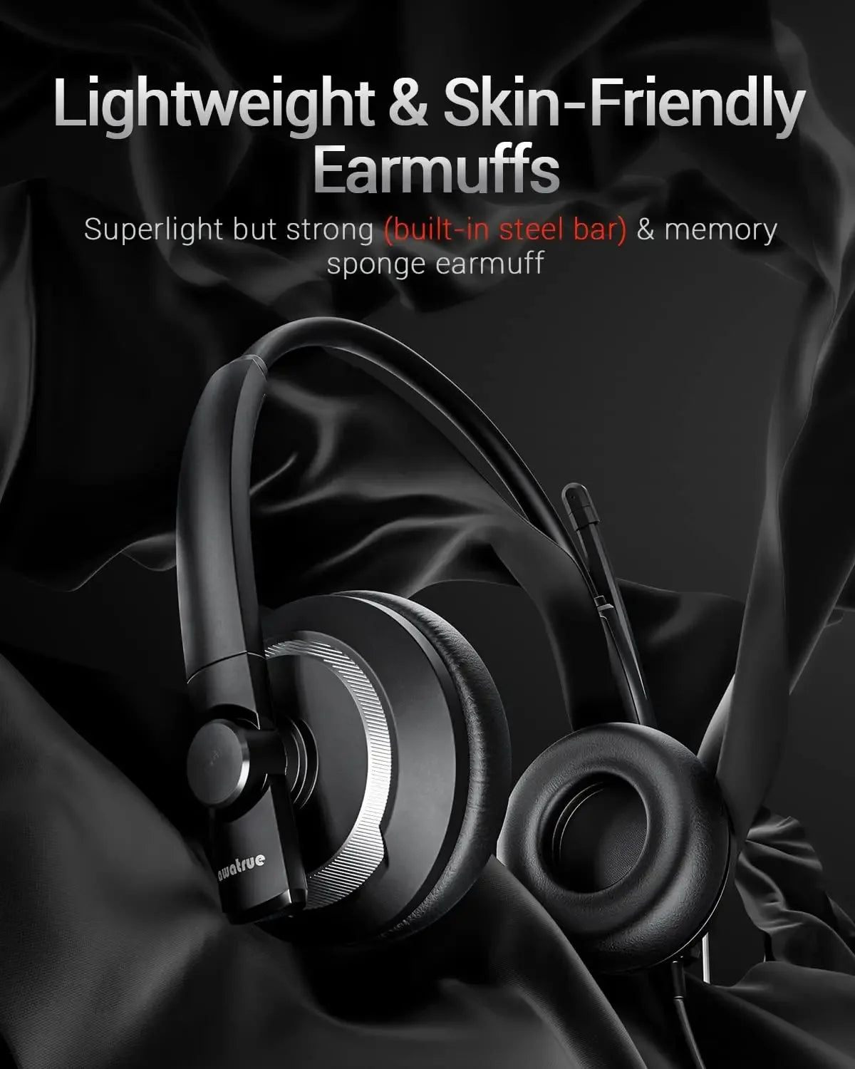 Wired USB Headset with Noise Cancelling Microphone and In Line Control for PC and Laptop
