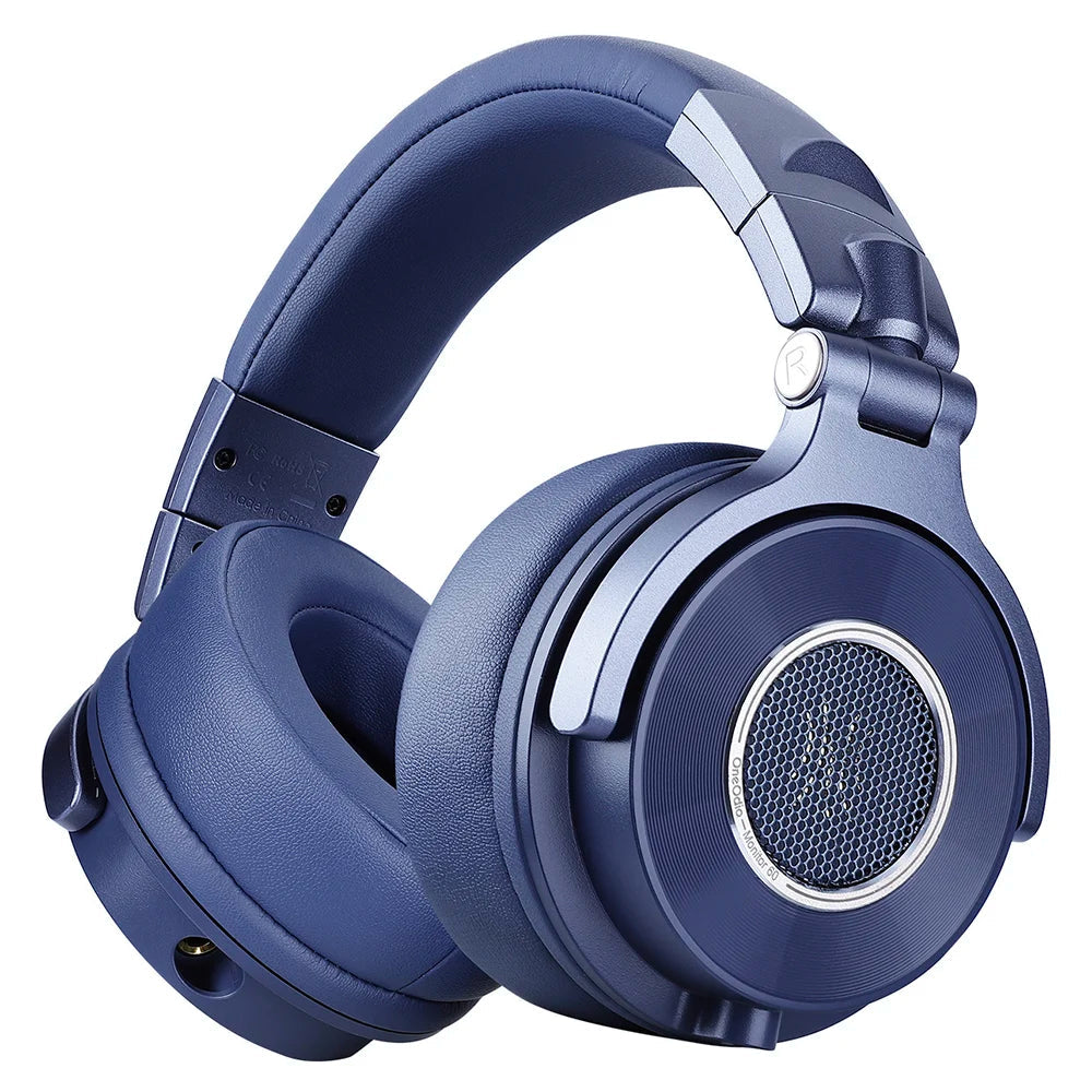 Professional Wired Over Ear Studio Headphones with Hi-Res Audio and Detachable Microphone