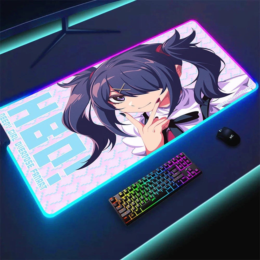 Extended RGB Gaming Mouse Mat with LED Lighting Extra Large Waterproof Non Slip Rubber Surface