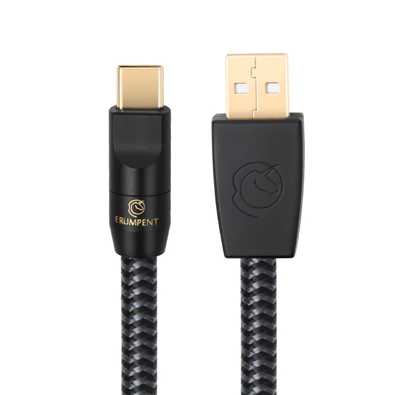 Premium HiFi USB OTG Audio Cable Type A to B OCC Shielded Cord for DAC and Sound Card
