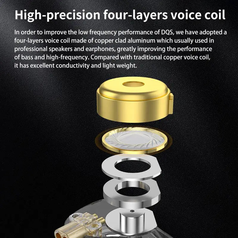 Metal In Ear Wired Earphones with Detachable Cable and Microphone for Music and Gaming