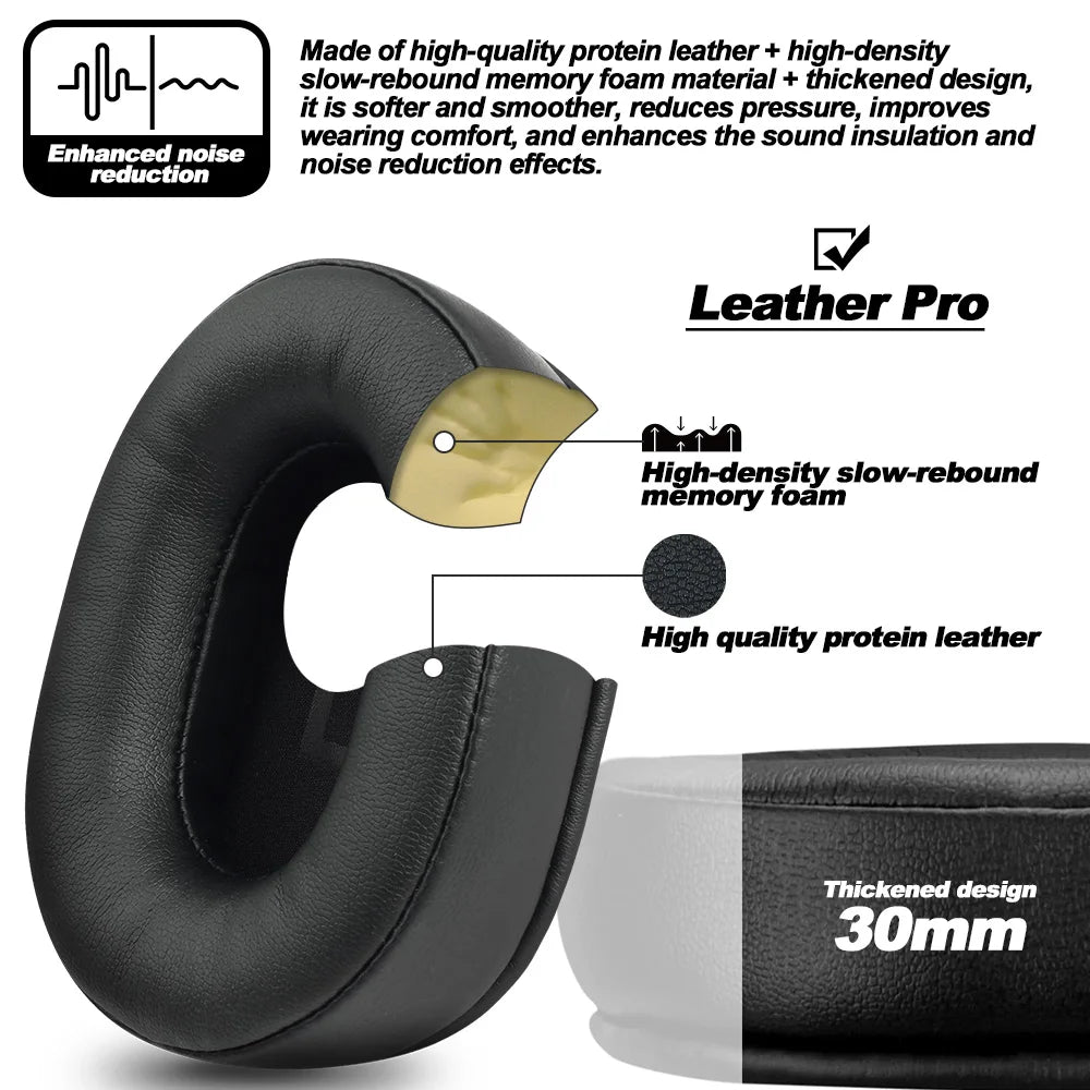 Replacement Ear Pads for HP Pavilion 400 Comfortable Memory Foam Covers Protein Leather Cloth Velvet