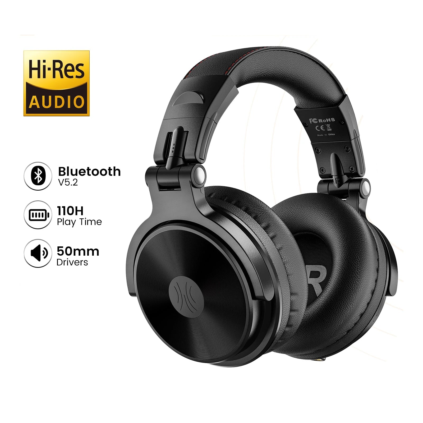 OneOdio Pro C Wireless Headphones Bluetooth 5.2 with 110 Hour Battery and Deep Bass