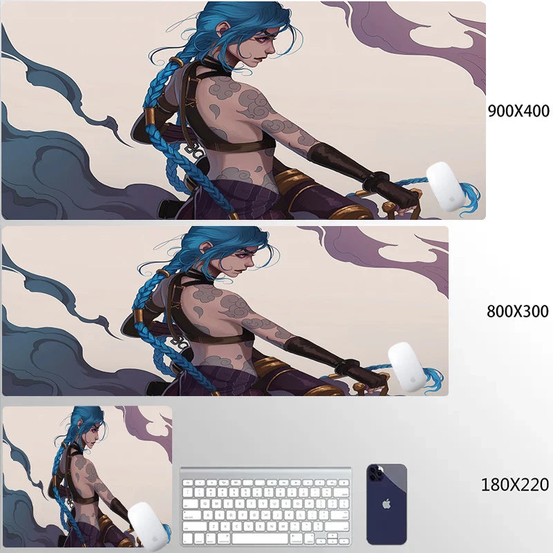 XXL Extended Gaming Mouse Mat with Anti-slip Rubber Base, Durable Edge, Desk Protection 90x40cm