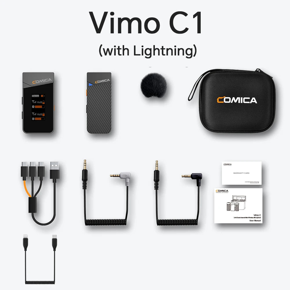 2.4GHz Mini Wireless Lavalier Microphone with Charging Case for Camera Phone Podcast Interview