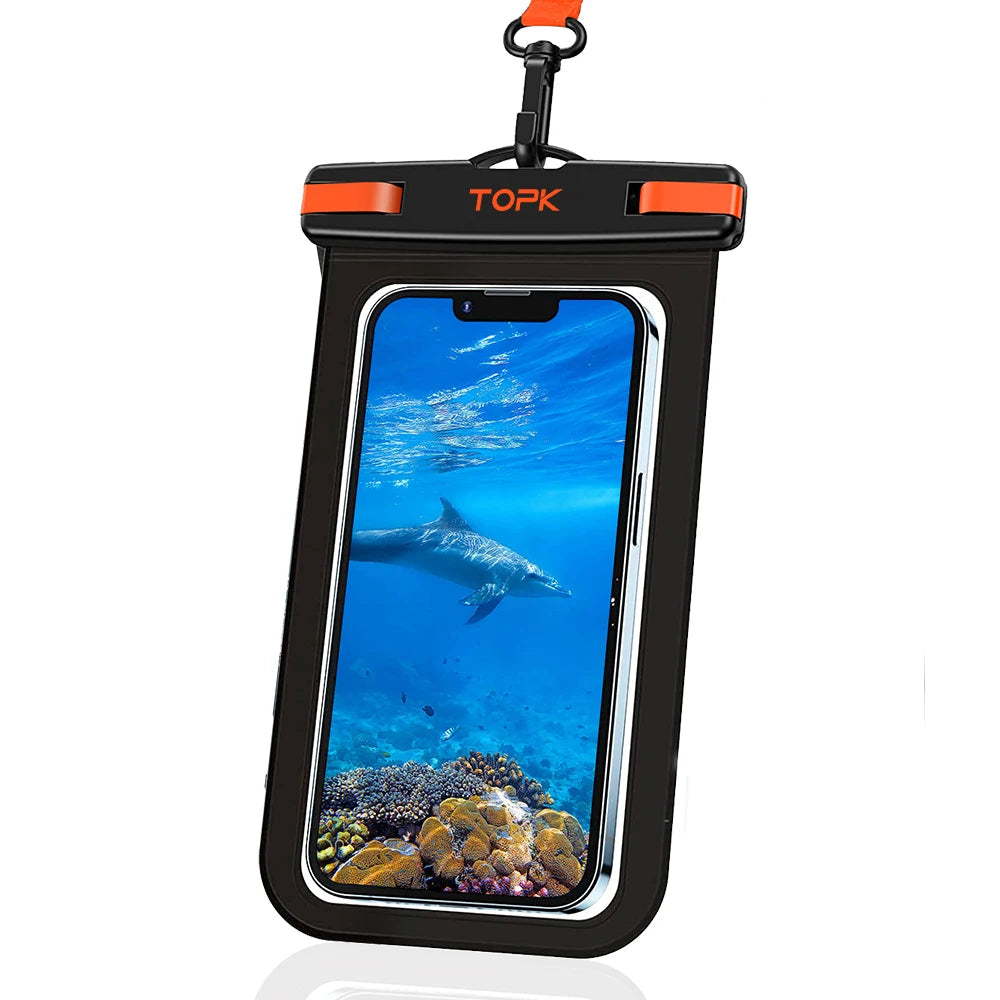 Waterproof Phone IPX8 Universal Dry Bag Clear Touch Windows, Secure Lock for Travel & Water Sports