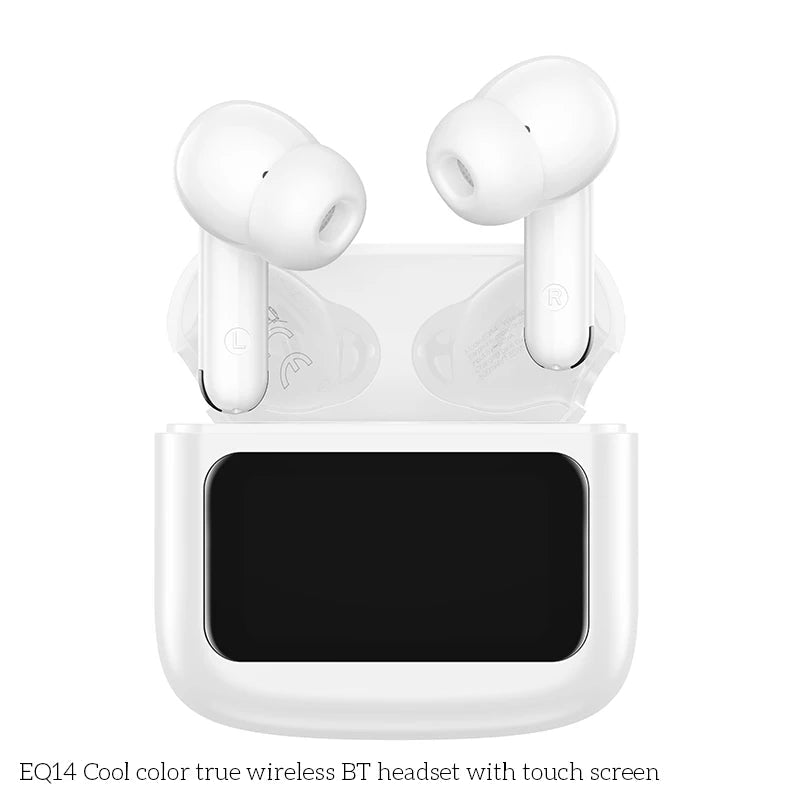 Wireless Bluetooth 5.4 Earbuds with LED Touch Screen Charging Case HiFi Stereo Earphones with Mic