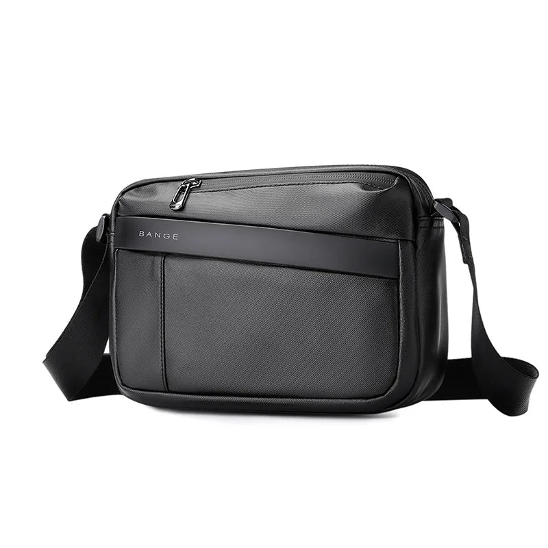 Multipurpose Casual Crossbody Small Messenger Bag with Water Resistant Oxford Fabric Black