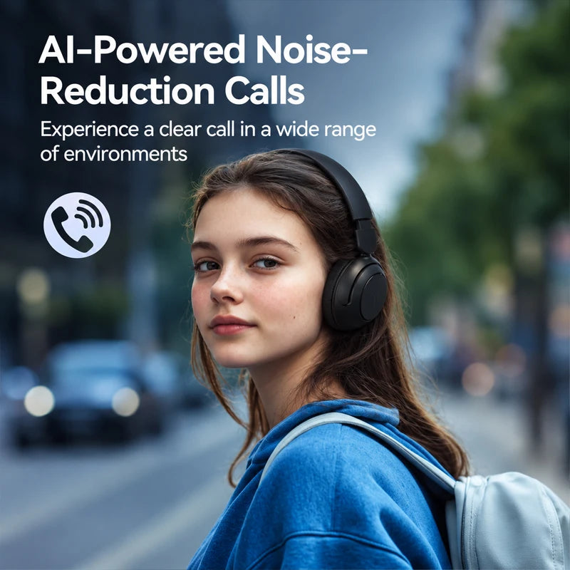 Wireless Bluetooth On-Ear Headphones with Hearing Protection and 65 Hours Battery Life Quick Charge