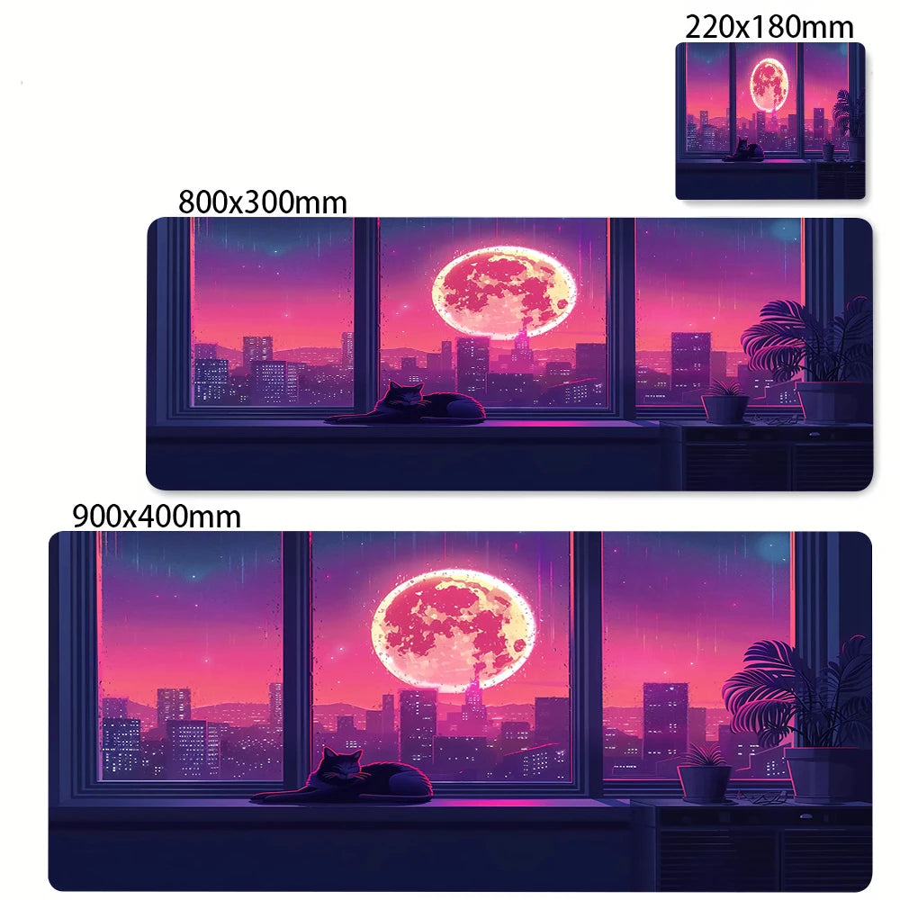 XXL Extended Anti-Slip Starry Sky Mouse Mat for PC Gaming Desks and Office Keyboards