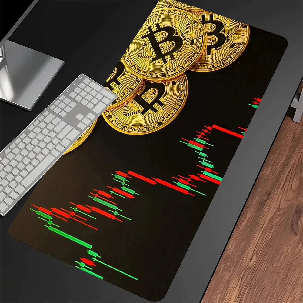 Large Gaming Mouse Pad with Stitched Edges Anti-slip Rubber Base for Computer Desk Setup