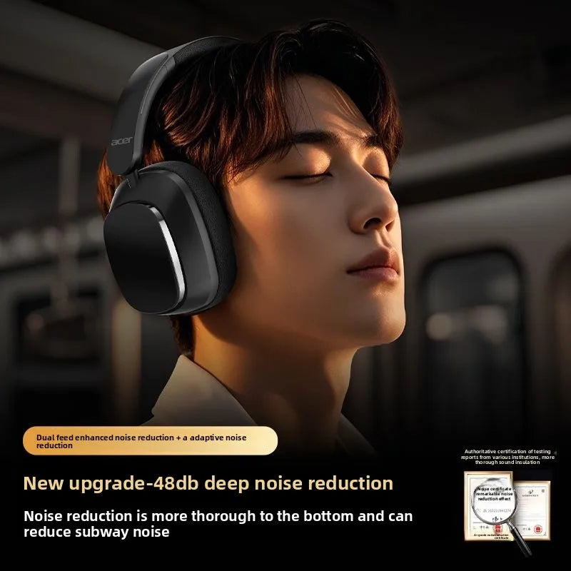 Active Noise Cancelling Bluetooth Headphones with HD Mic and Surround Sound
