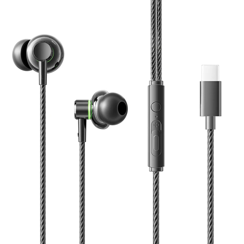Wired In-Ear Headphones with Deep Bass and Inline Mic for Mobile Phones and Laptop Devices