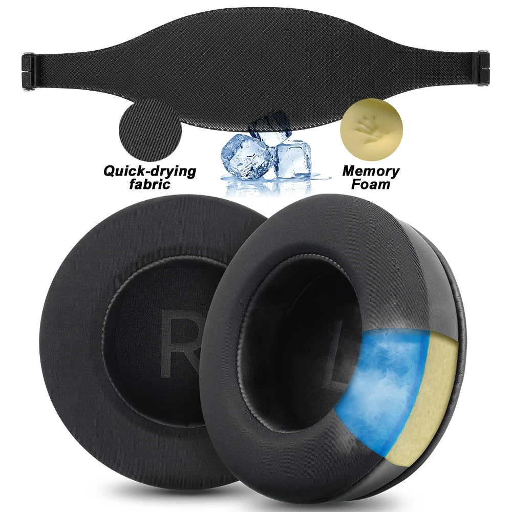 Premium Replacement Ear Pads Protein Leather and Foam for FiiO Over-Ear Headphones FT1 JT7 Series