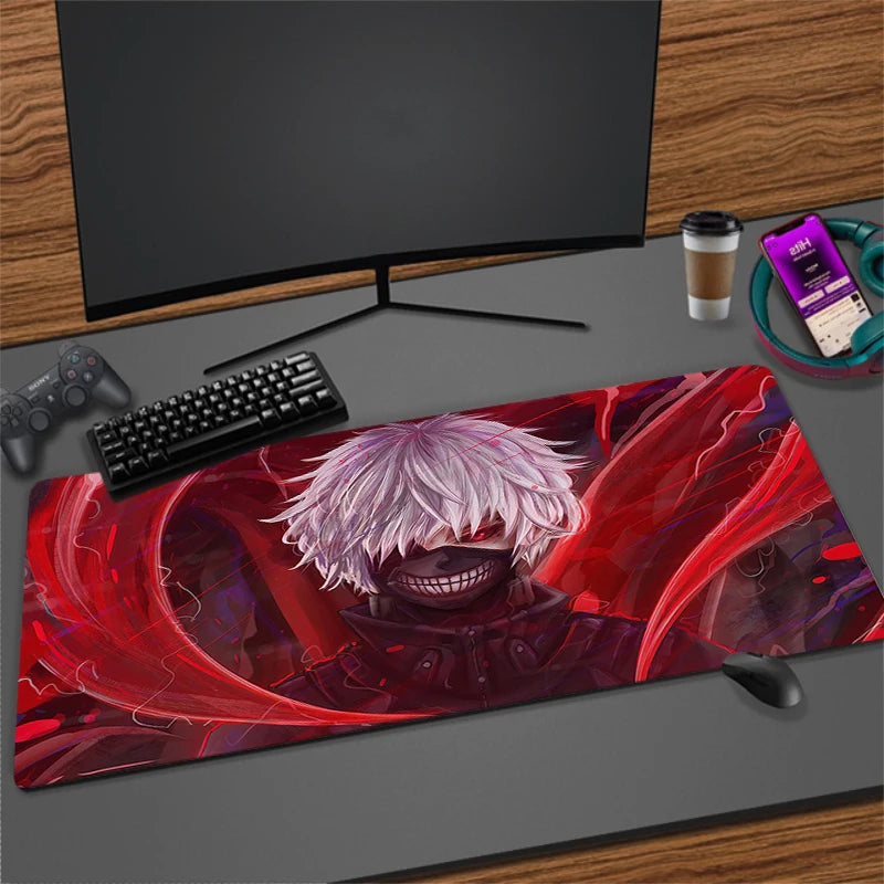 Large Anime Gaming Mouse Pad Non-Slip Rubber Mat for Keyboard and Desk, Multiple Sizes Available