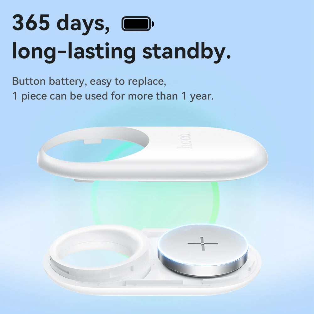 Smart Bluetooth GPS Tracker Anti-Lost Device for Keys Pets Kids Elderly Compatible on iPhone Find My