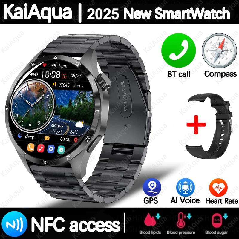 2026 NEW Watch MAX Smartwatch GPS Motion Trajectory HD Screen Bluetooth Call NFC Men Smart Watch Outdoor 100+Sport Watches Men