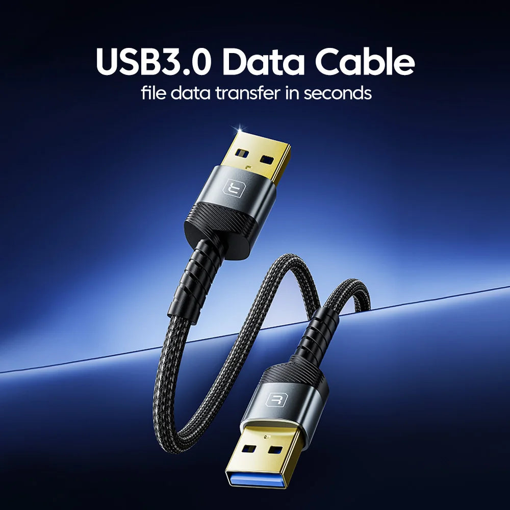 Premium USB A to USB A 3.0 Extension Cable for Computer Hard Drive and TV 5Gbps Data Transfer